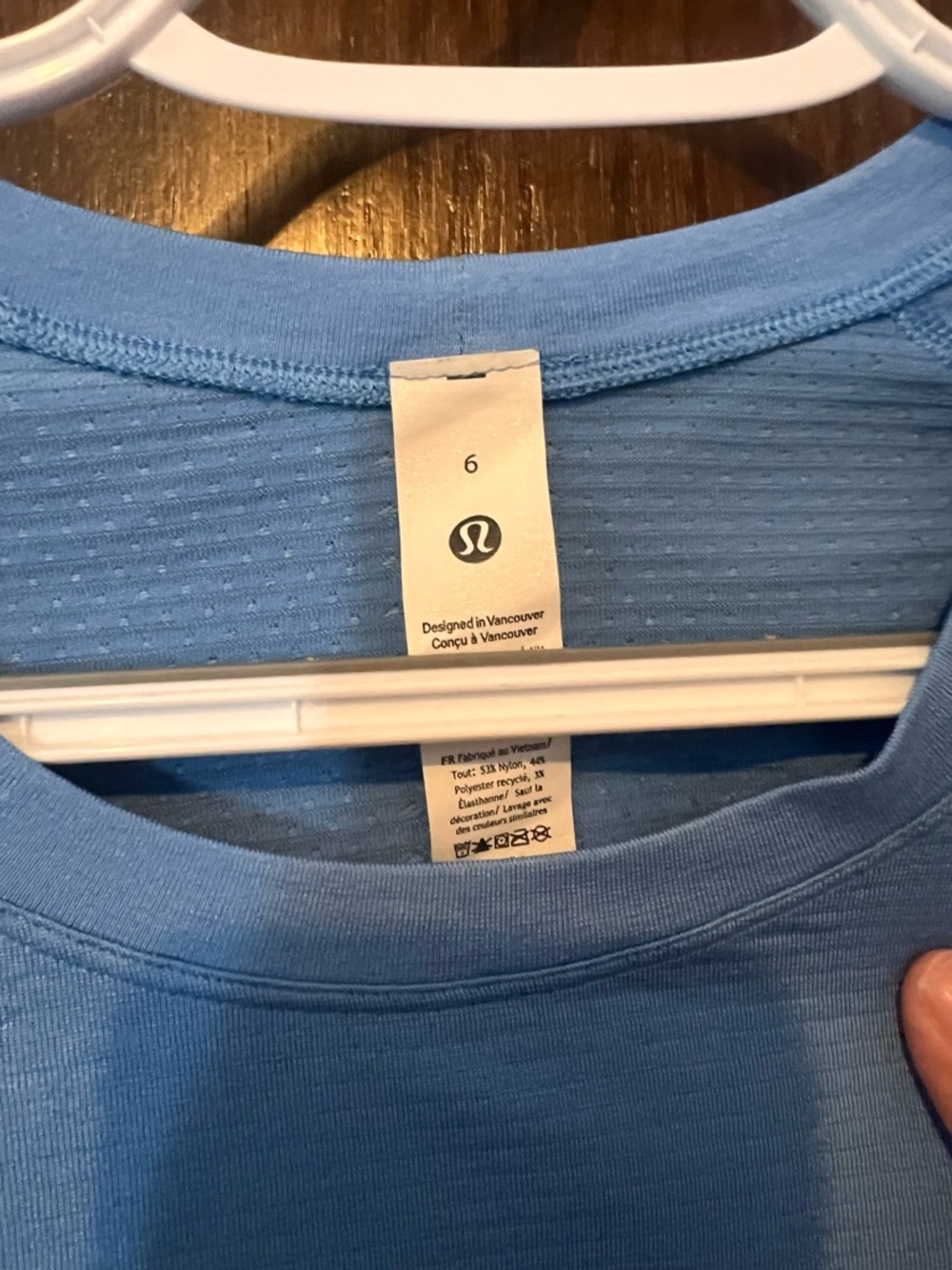lululemon athletica Light Blue Long Sleeve Crew - Picture 3 of 3